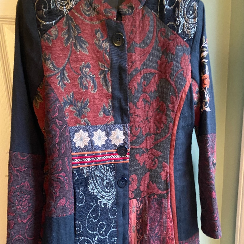 Indikka coat, size small, heavy cotton, rayon blend